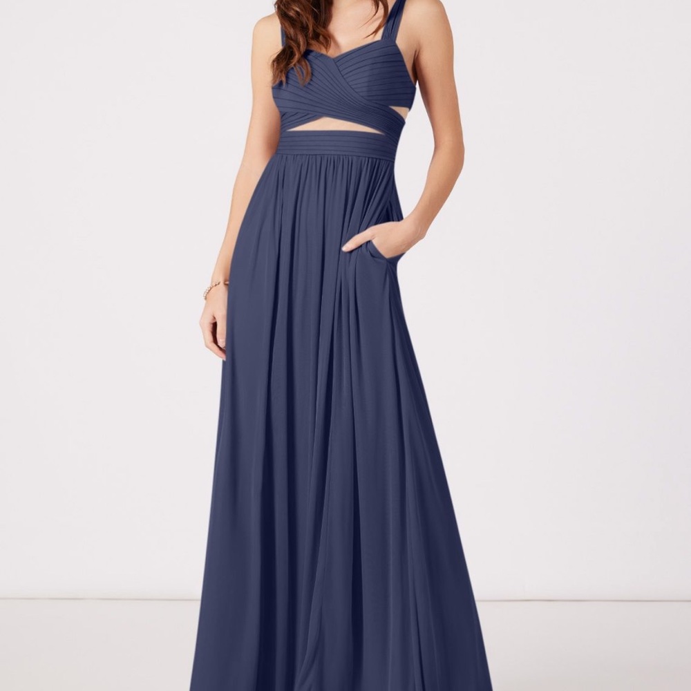Azazie Bridesmaids dress size 6 in Stormy